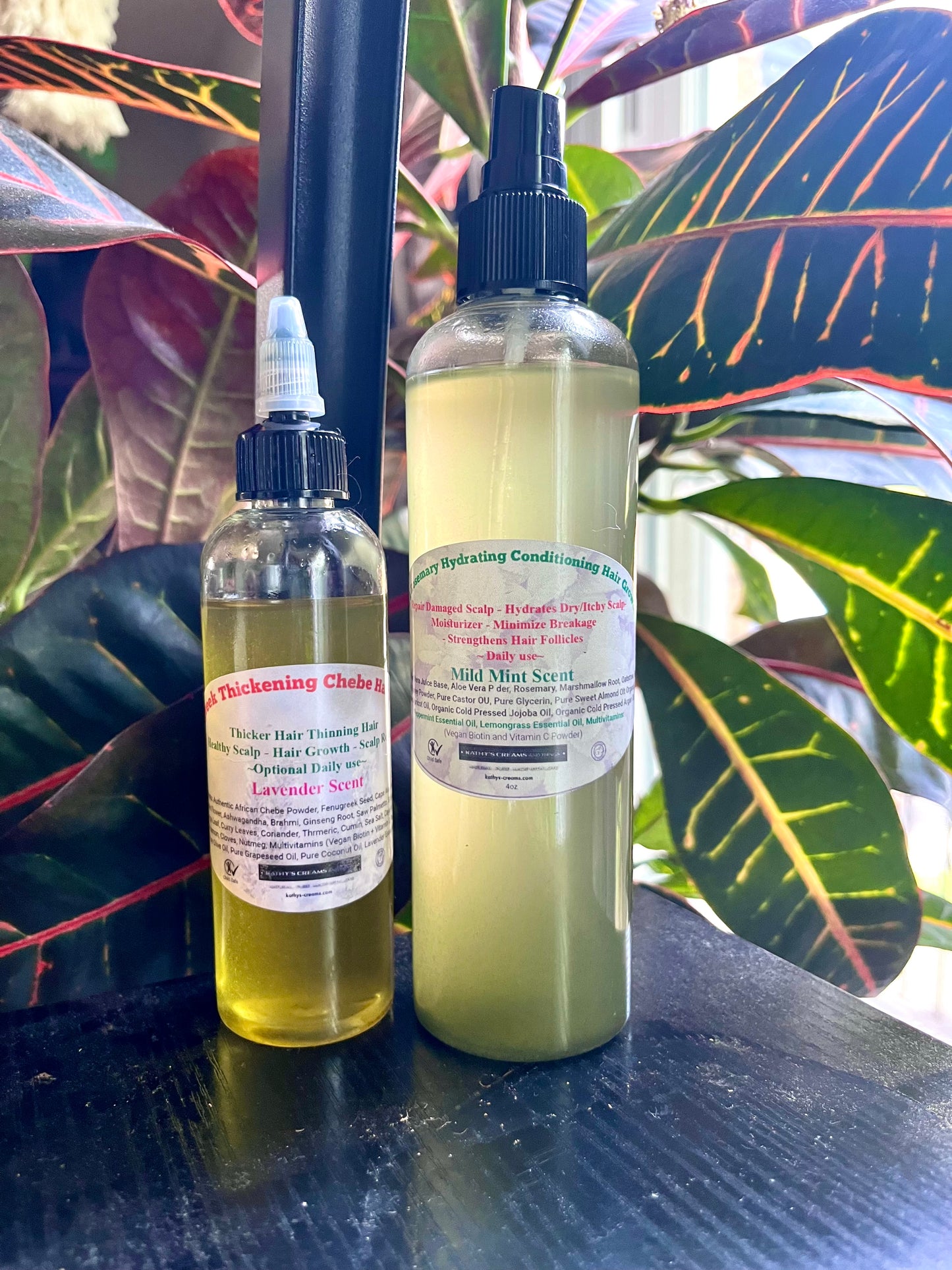 Kathy's Creams Luxurious Hair Care Set: Thickening and Strengthening Oil Spray