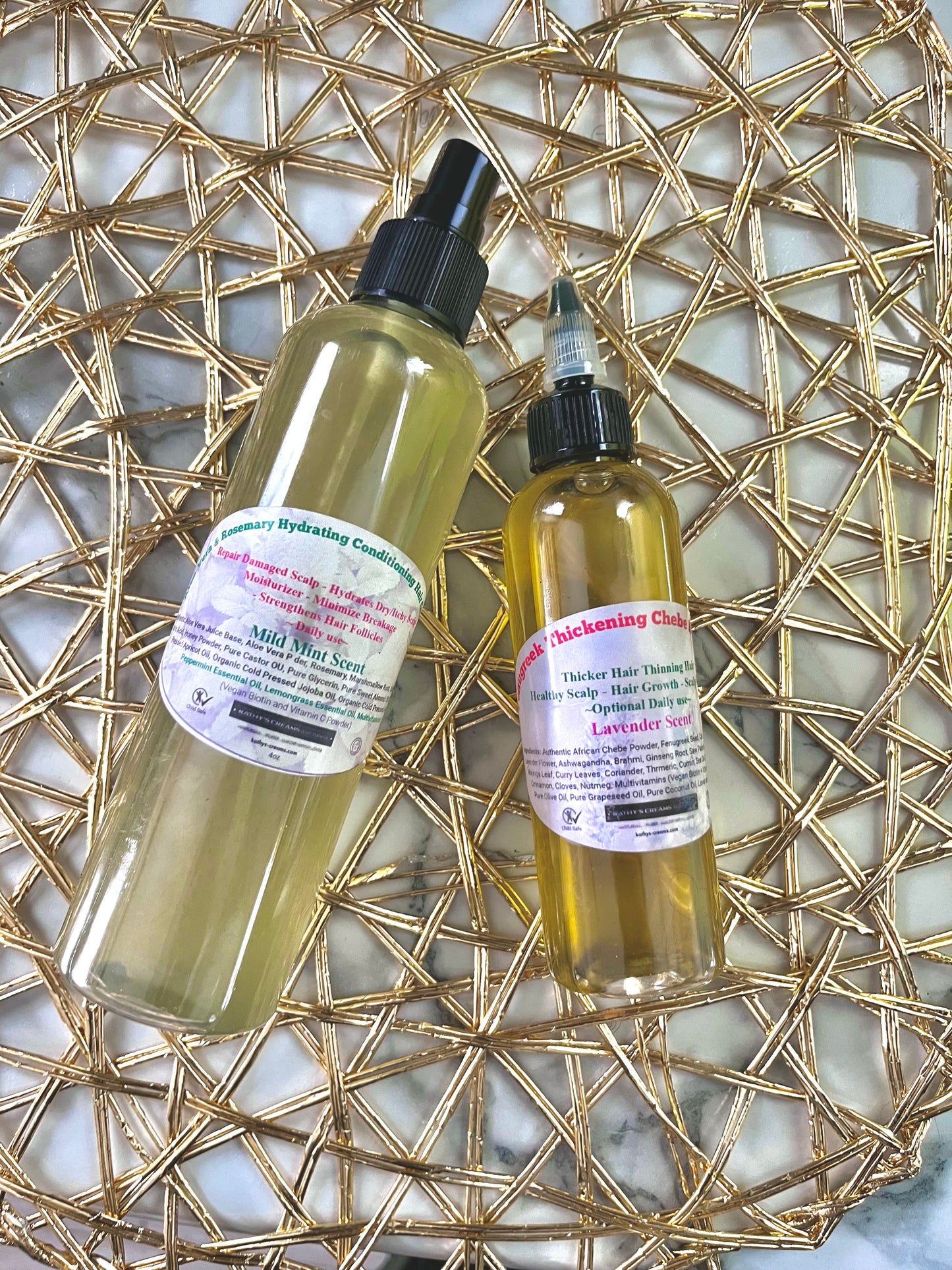 Kathy's Creams Luxurious Hair Care Set: Thickening and Strengthening Oil Spray