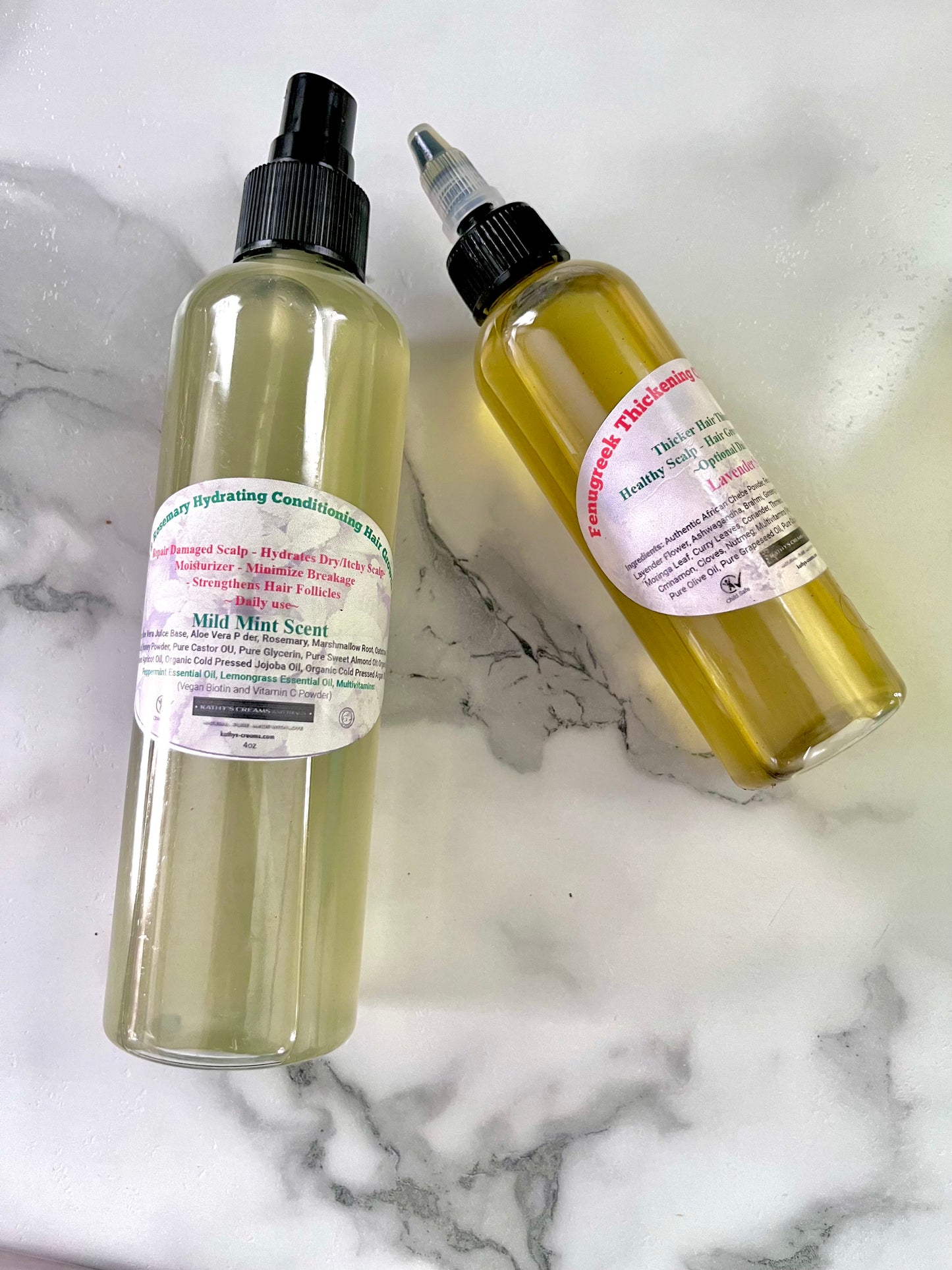 Kathy's Creams Luxurious Hair Care Set: Thickening and Strengthening Oil Spray