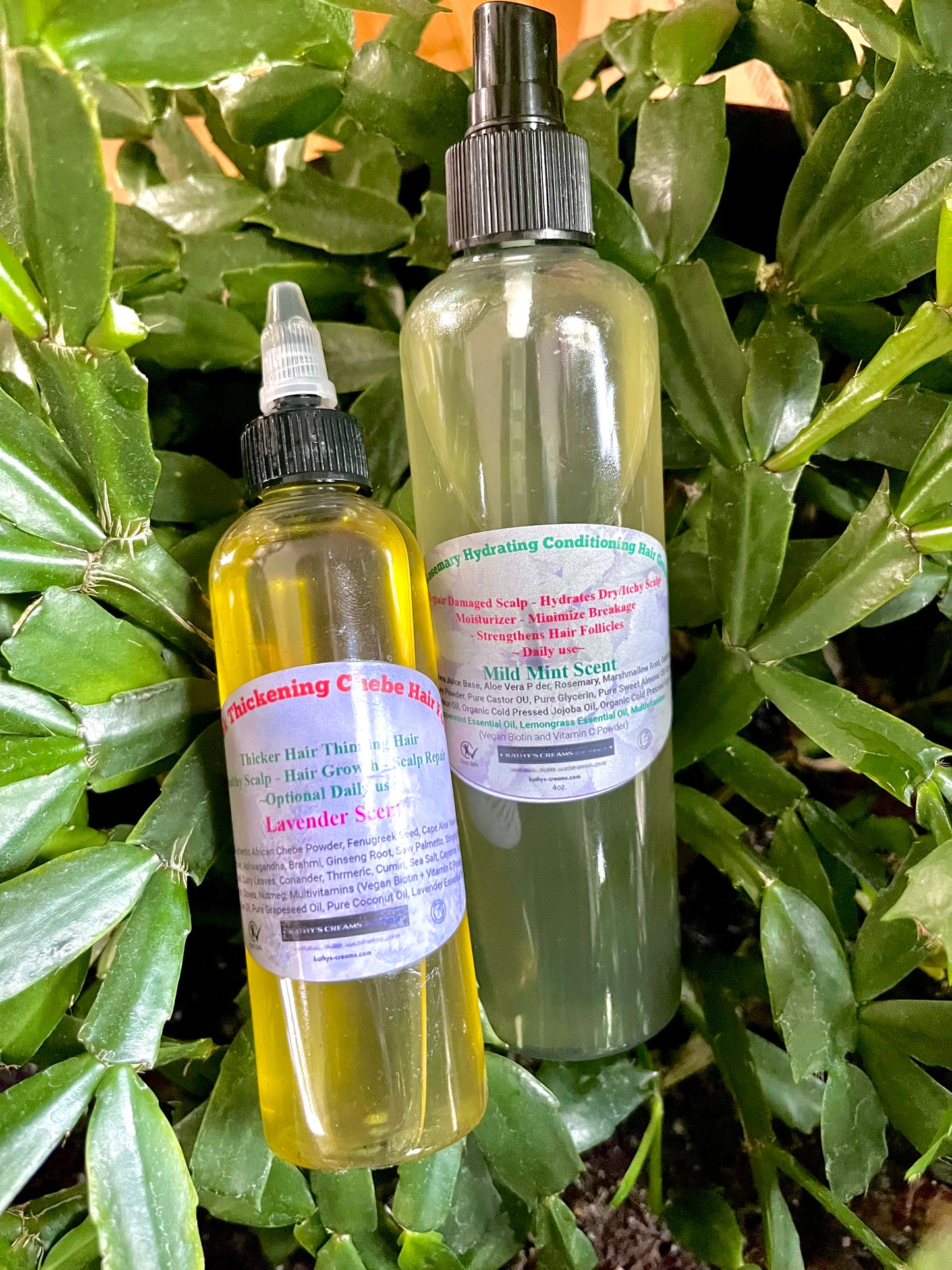 Kathy's Creams Luxurious Hair Care Set: Thickening and Strengthening Oil Spray